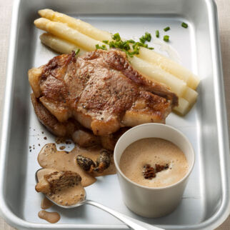 Morchel-Sahne-Sauce f&uuml;r gebratene Kalbskoteletts