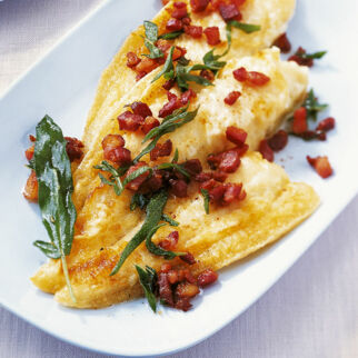 Salbei-Speck-Scholle Salbei-Speck-Scholle