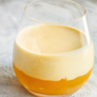 Orangencreme mit Bittergelee Orangencreme mit Bittergelee