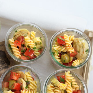 Lauwarmer Nudelsalat Lauwarmer Nudelsalat