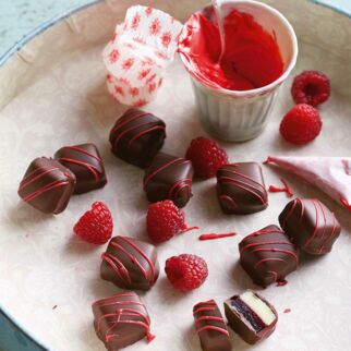 Himbeer-Verveine-Pralinen Himbeer-Verveine-Pralinen