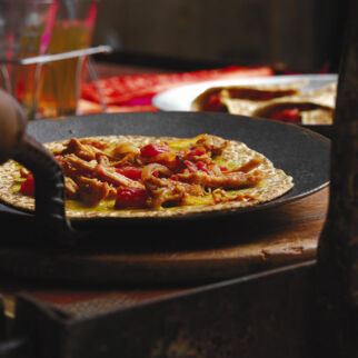 Indische Hähnchen-Wraps Indische Hähnchen-Wraps