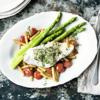 Spargel-Makkaroni zu Zander Spargel-Makkaroni zu Zander
