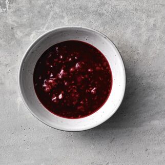 Himbeer-Preiselbeer-Jus Himbeer-Preiselbeer-Jus