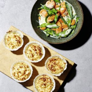 Fischküchlein mit Frühlingsgemüse