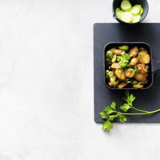 Käsekartoffeln mit Rosenkohl Käsekartoffeln mit Rosenkohl