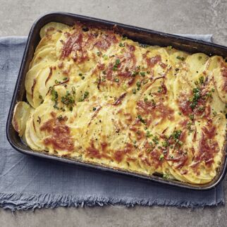 Kartoffel-Steckrüben-Gratin