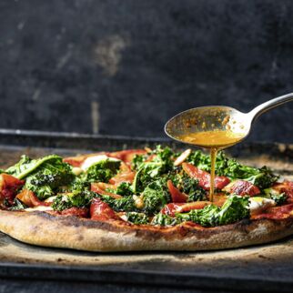 Grünkohl-Ricotta-Pizza Grünkohl-Ricotta-Pizza