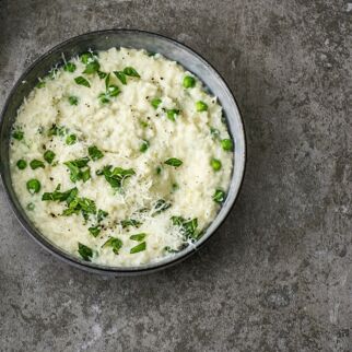 Blumenkohl-Erbsen-&raquo;Risotto&laquo;