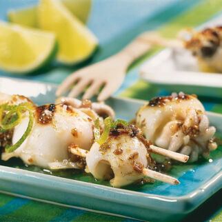 Gegrillter Tintenfisch mit Dattelpaste Gegrillter Tintenfisch mit Dattelpaste