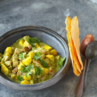 Grünes Curry mit Schweinefilet
