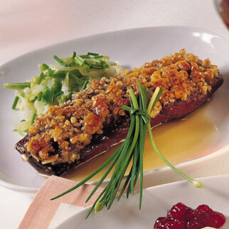 Hasenfilets mit Walnusskruste Hasenfilets mit Walnusskruste