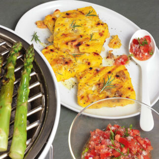 Polentaschnitten mit Käse Polentaschnitten mit Käse