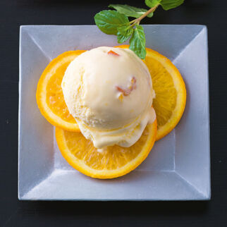 Orangeneis mit Sirup Orangeneis mit Sirup