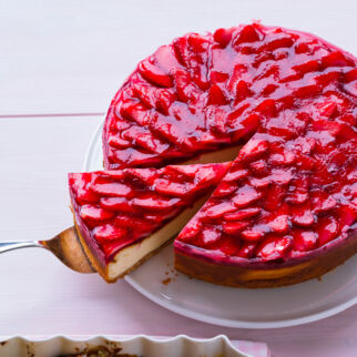 Cheesecake mit Erdbeeren Cheesecake mit Erdbeeren