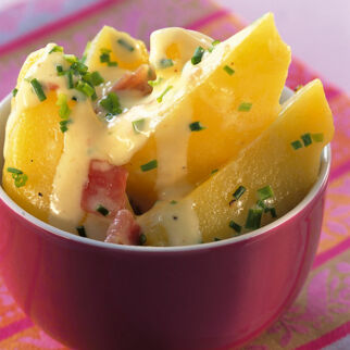 Schinken-Stippe-Kartoffeln