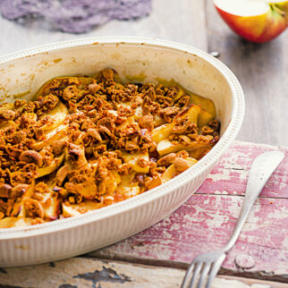 Apfel-Amarettini-Gratin