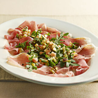 Schinken-Carpaccio mit Feigensauce Schinken-Carpaccio mit Feigensauce