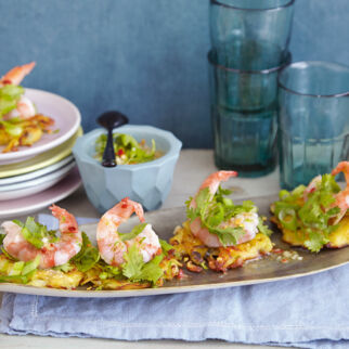 Thai-Rösti mit Garnelen Thai-Rösti mit Garnelen