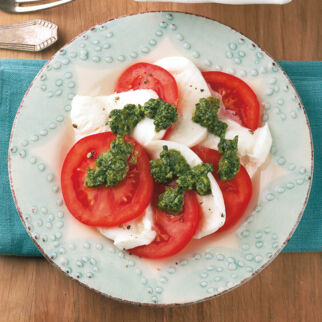 Caprese mit Pistazien-Pesto
