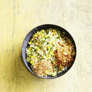 Reissalat mit Mango und Limette