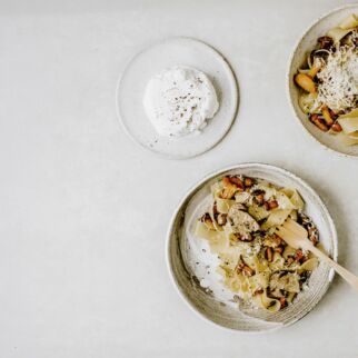Pappardelle mit Pilzen und Ricotta