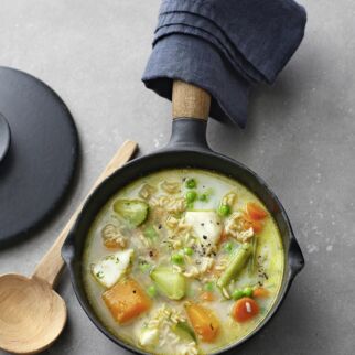 Kürbis-Fisch-Topf mit Natur-Reis Kürbis-Fisch-Topf mit Natur-Reis