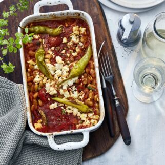 Gebackene Bohnen mit Tomatensauce Gebackene Bohnen mit Tomatensauce