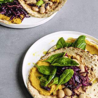 Wraps mit Bohnen und Rotkohl Wraps mit Bohnen und Rotkohl