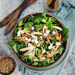 Feldsalat mit roten Linsen Feldsalat mit roten Linsen