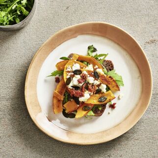 Kürbis-Feta auf Röstbrot Kürbis-Feta auf Röstbrot