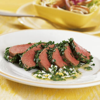 Pochiertes Lamm Pochiertes Lamm