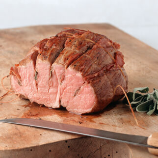 Fächerbraten mit Schinken und Salbei Fächerbraten mit Schinken und Salbei