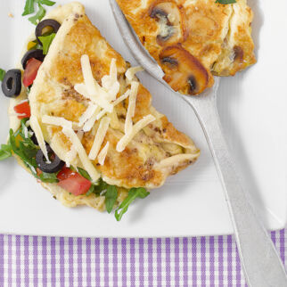 Omelett mit Rucola und Parmesan Omelett mit Rucola und Parmesan