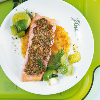 Lachsfilets mit Senfkruste Lachsfilets mit Senfkruste