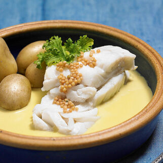 Fisch in Senfsahne