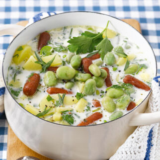 Dicke-Bohnen-Topf mit Kabanossi Dicke-Bohnen-Topf mit Kabanossi