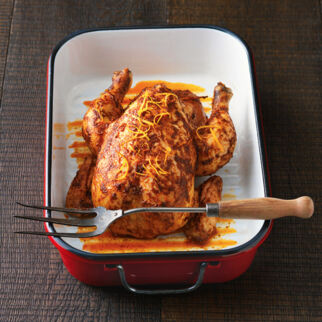 Brathuhn mit Orange und Koriander Brathuhn mit Orange und Koriander