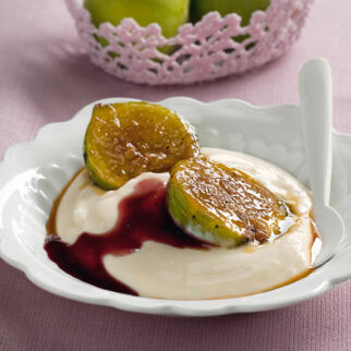 Ricotta mit karamellisierten Feigen Ricotta mit karamellisierten Feigen