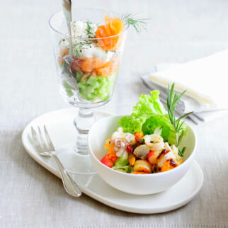 Räucherlachs-Gurken-Salat