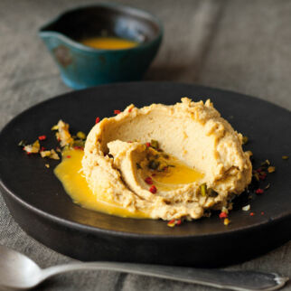 Safran-Orangen-Hummus