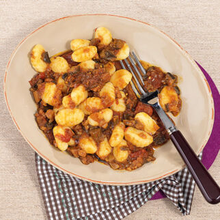 Gnocchi mit Auberginen-Haschee Gnocchi mit Auberginen-Haschee