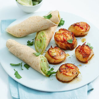 Jakobsmuscheln mit Tortillas Jakobsmuscheln mit Tortillas