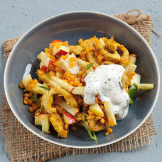 Linsensalat mit Currypute Linsensalat mit Currypute