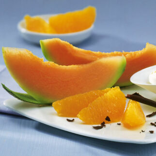 Orangen-Melonen-Dessert