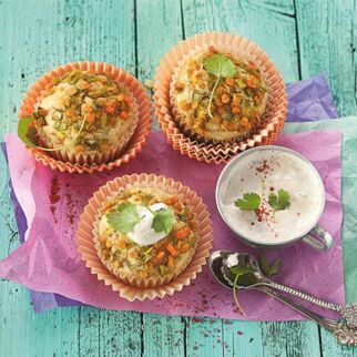 Curry-Linsen-Muffins