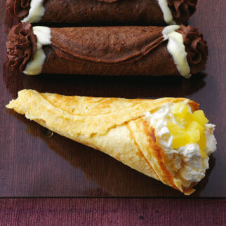 Kokoshörnchen mit Ananasquark Kokoshörnchen mit Ananasquark