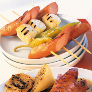 Frankfurter-Würstchen-Spieße Frankfurter-Würstchen-Spieße