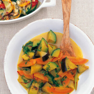 Viererlei Safran-Gemüse Viererlei Safran-Gemüse