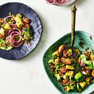 Dinkelsalat mit Sumach-Zwiebeln Dinkelsalat mit Sumach-Zwiebeln